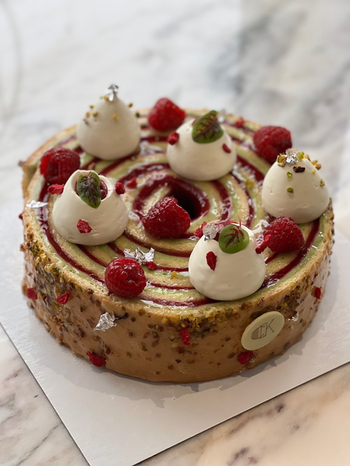 Entremets Uzumaki Pistache Framboises